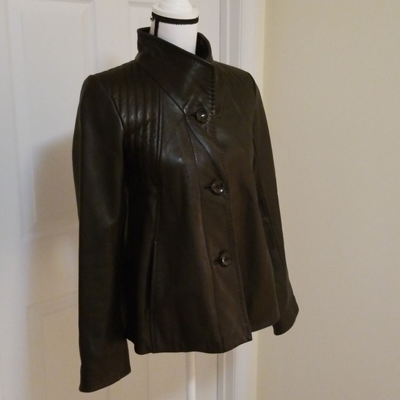 Ellen Tracy Soft Lambs Leather Black Jacket XS - Picture 4 of 8